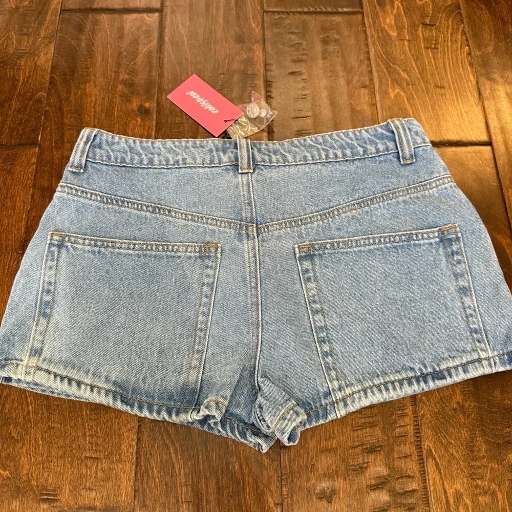 Edikted Talia Micro Mini Skirt Blue Denim size Medium NWT Y2K Streetwear